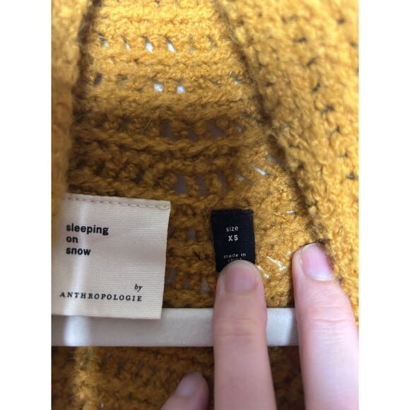 Cozy Mustard Open-Front Sweater - Picture 3 of 6